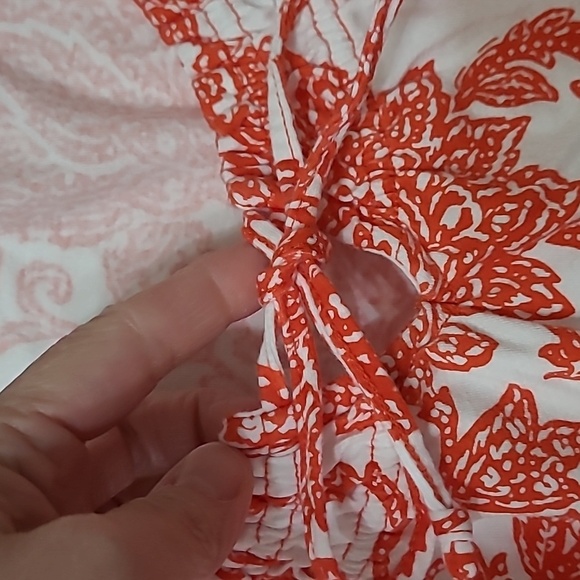 💥3for$12💥 Jones New York Orange & White Design Blouse size XL - Picture 4 of 8